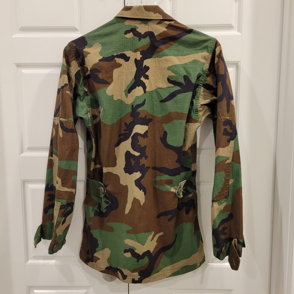 Authentic Vintage Military Woodland Jacket Mens Size XS Women's Size S - Picture 4 of 14